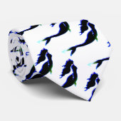 水中ブラックマーメイド泳ぎ ネクタイ (ロール)