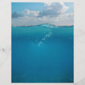 水中ブルーシーホライゾンスクラップブック紙 (裏面)