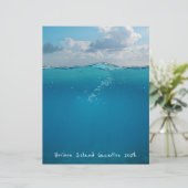 水中ブルーシーホライゾンスクラップブック紙 (スタンド正面)