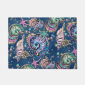 水中ブルーリュックス | Pastel金ゴールドシーシェル ドアマット (正面)