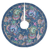 水中ブルーリュックス | Pastel金ゴールドシーシェル ブラッシュドポリエステルツリースカート (正面)