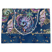 水中ブルーリュックス | Pastel金ゴールドシーシェル ラージペーパーバッグ (正面)