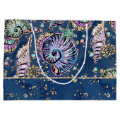 水中ブルーリュックス | Pastel金ゴールドシーシェル ラージペーパーバッグ (裏面)