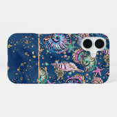 水中ブルーリュックス | Pastel金ゴールドシーシェル iPhone 16ケース (裏面横)