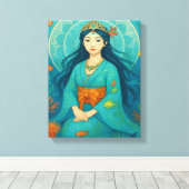 水中プリンセス キャンバスプリント (インサイチュ (ウッドフロア))