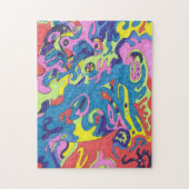 「水中プレイグラウンド」抽象芸術アート ジグソーパズル (縦)