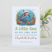 水中ベビーシャワー招待状 招待状 (スタンド正面)