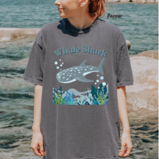 水中ホエールシャーク、愛する海、海の恋人 Tシャツ
