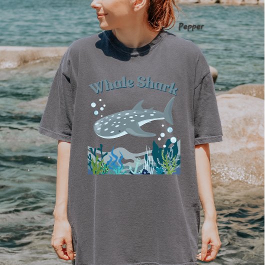 水中ホエールシャーク、愛する海、海の恋人 Tシャツ
