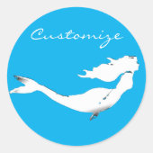 水中ホワイトマーメイドスイミングサンダー_コーブ ラウンドシール (正面)