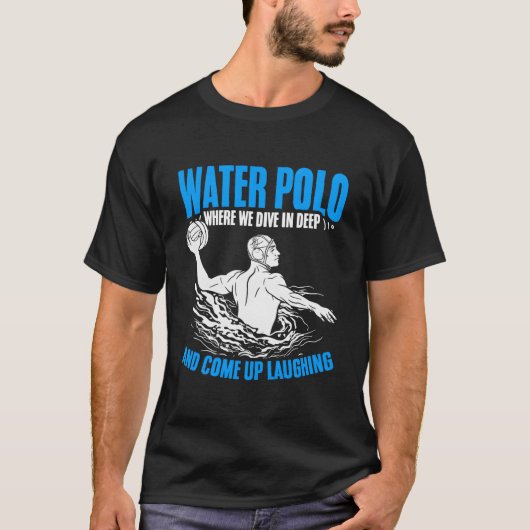 水中ポロ選手チームスポーツウォーターポロ Tシャツ (正面)