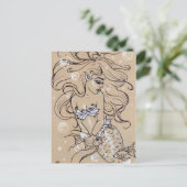 水中マーメイドフィッシュポストカード ポストカード (スタンド正面)