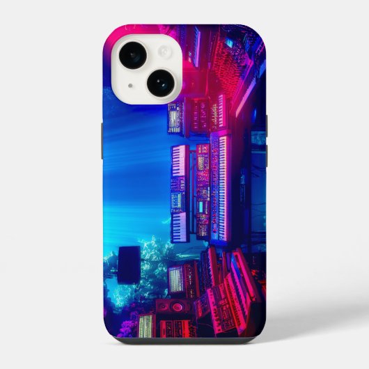 水中ミュージックスタジオ iPhoneケース (裏面)