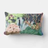 水中ライフサンゴ、貝殻、フローラ ランバークッション (正面)