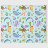 水中ラッピング紙、海海生物 ラッピングペーパー (フラット)