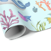 水中ラッピング紙、海海生物 ラッピングペーパー (ロールコーナー)