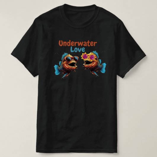 水中ラブフィッシュ Tシャツ (デザイン正面)