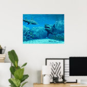 水中ワールドプリント ポスター (ホームオフィス)