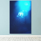 水中ワールド海クラゲ キャンバスプリント (インサイチュ (ウッドフロア))