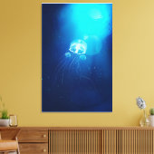 水中ワールド海クラゲ キャンバスプリント (インサイチュ (リビング))