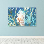 水中ワールド17ストレッチキャンバス印刷 キャンバスプリント (インサイチュ (ウッドフロア))