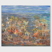 水中世界の熱帯魚のアクアリウムの絵画 ラッピングペーパー (フラット)