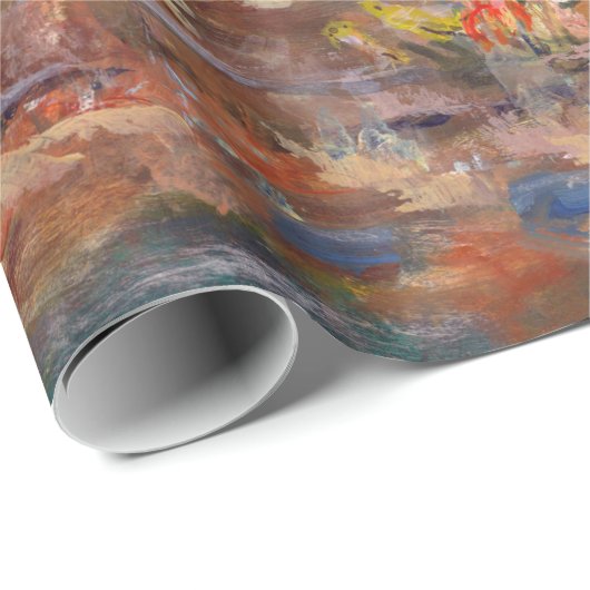 水中世界の熱帯魚のアクアリウムの絵画 ラッピングペーパー (ロールコーナー)