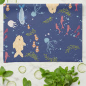 水中世界 キッチンタオル (折り畳み)