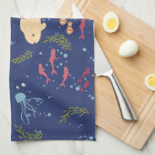水中世界 キッチンタオル (四つ折り)