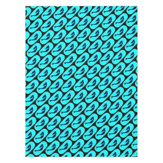 水中人魚の上昇 テーブルクロス (正面)