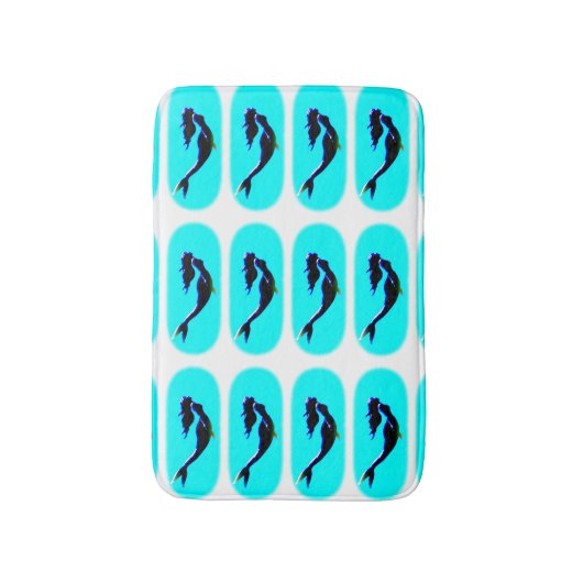 水中人魚の泳ぎ バスマット (正面縦)