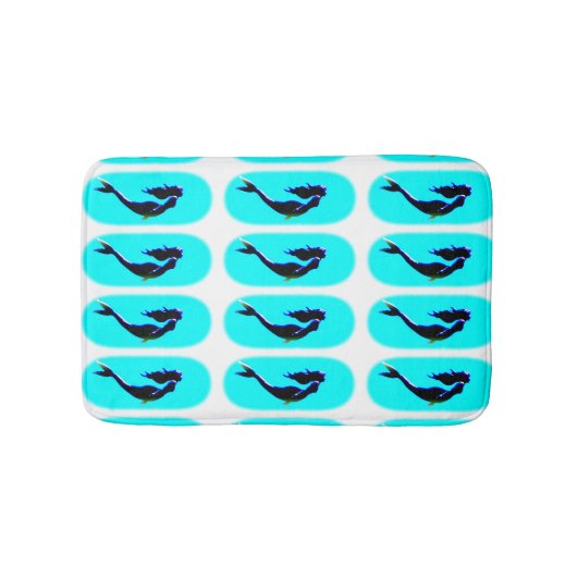 水中人魚の泳ぎ バスマット (正面)