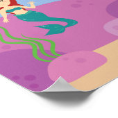 水中人魚の海の漫画の幼児部屋 ポスター (角)