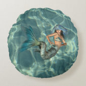 水中人魚 ラウンドクッション (正面)