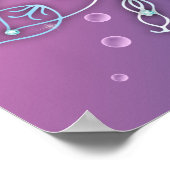 水中光沢のある豪華エレガントなマンダ王室のラ ポスター (角)