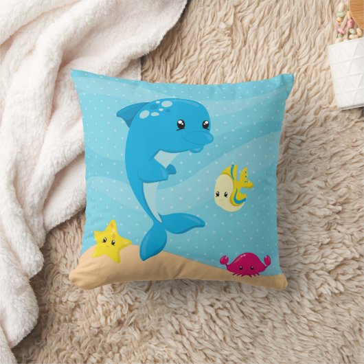 水中動物 クッション (ブランケット)
