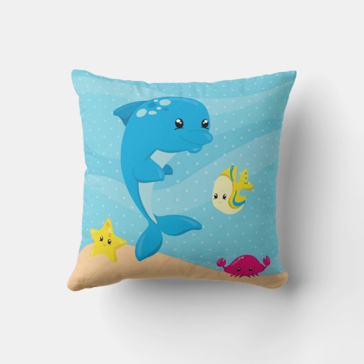 水中動物 クッション (裏面)