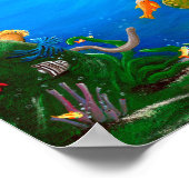 水中友達 |リトルマーメイド子供部屋 ポスター (角)