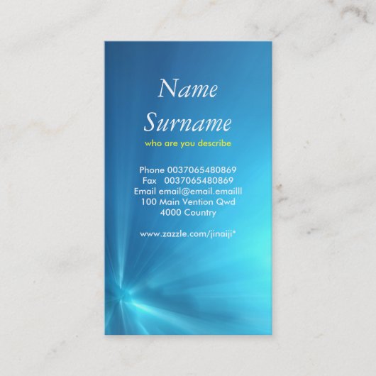 水中名刺 名刺 (正面)