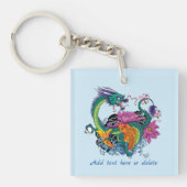 水中国の竜コイ魚 キーホルダー (正面)