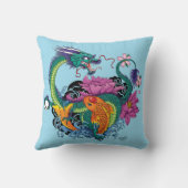 水中国の竜コイ魚 クッション (裏面)