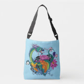 水中国の竜コイ魚 クロスボディバッグ (正面)