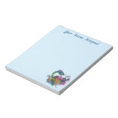 水中国の竜コイ魚 ノートパッド (回転)