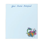 水中国の竜コイ魚 ノートパッド (正面)