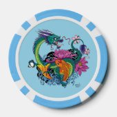 水中国の竜コイ魚 ポーカーチップ (裏面)