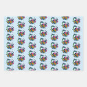 水中国の竜コイ魚 ラッピングペーパーシート (正面3)