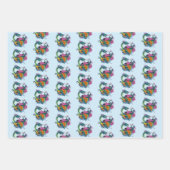 水中国の竜コイ魚 ラッピングペーパーシート (正面2)