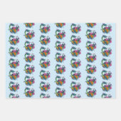 水中国の竜コイ魚 ラッピングペーパーシート (正面)