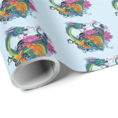 水中国の竜コイ魚 ラッピングペーパー (ロールコーナー)