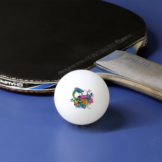 水中国の竜コイ魚 卓球ボール